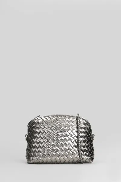 Dragon Diffusion Chunky Fellini Shoulder Bag In Gunmetal Leather In Gray