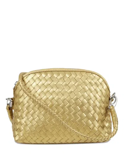 Dragon Diffusion Chunky Fellini Woven Cross Body Bag In Gold