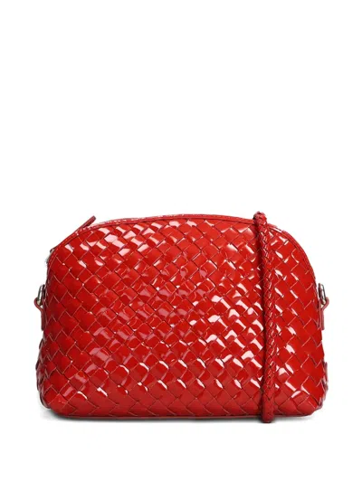 Dragon Diffusion Chunky Fellini Woven Cross Body Bag In Red