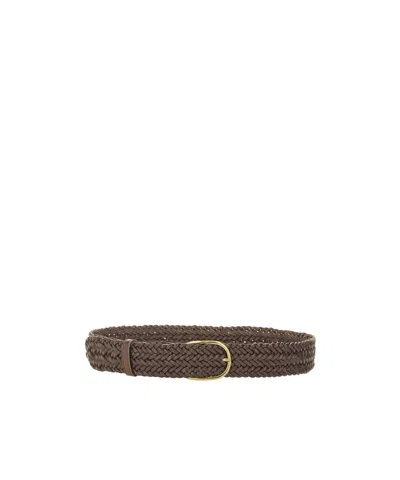 Dragon Diffusion Classic Woven Belt In Brown