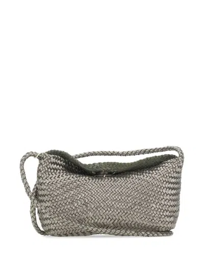 Dragon Diffusion Corsina Interwoven Shoulder Bag In Gray