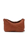 Dragon Diffusion Rectangular Shoulder Bag Woven Texture Strap In Brown