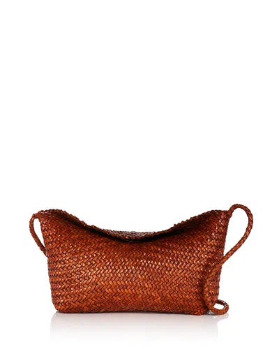 Dragon Diffusion Corsina Woven Leather Crossbody Bag In Brown