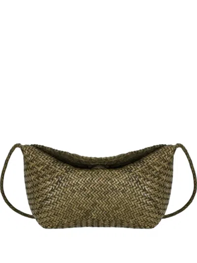 Dragon Diffusion Corsina Woven Tote Bag In Green