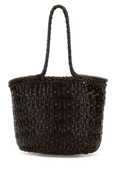 Dragon Diffusion Dark Brown Leather Mini Java Bucket Bag