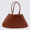 Dragon Diffusion Dark Orange Santa Croce Shoulder Bag In Brown