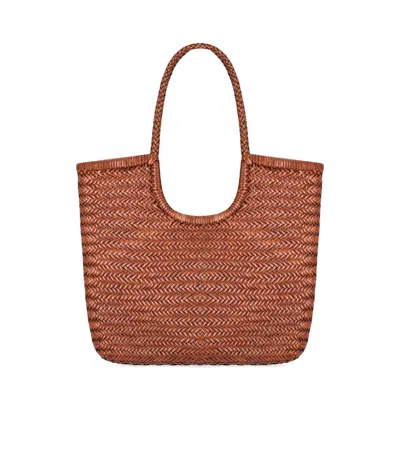 Dragon Diffusion Diagonal Triple Jump Tan Shoulder Bag In Burgundy