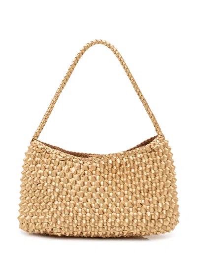 Dragon Diffusion Dragon Basil Mini Shoulder Tote Handbag In Gold Foil