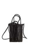 Dragon Diffusion Interwovened Drawstring Bucket Bag In Black