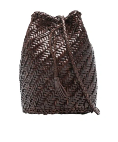 Dragon Diffusion Drawstring Bucket Shoulder Bag In Brown