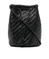 Dragon Diffusion Drawstring Knitted Shoulder Bag In Black