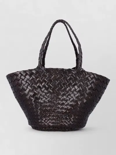 Dragon Diffusion Egola Artisanal Leather Basket Tote Bag In Pattern