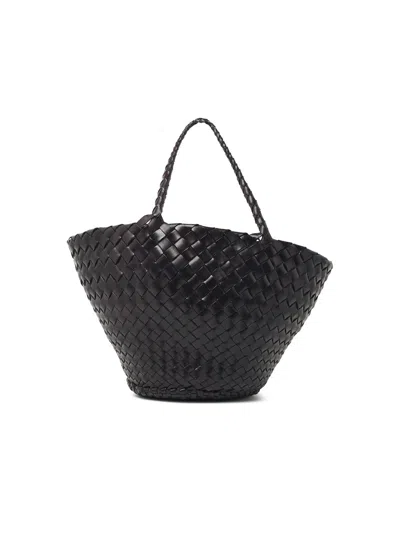Dragon Diffusion 'egola' Dark Brown Lear Bag In Black
