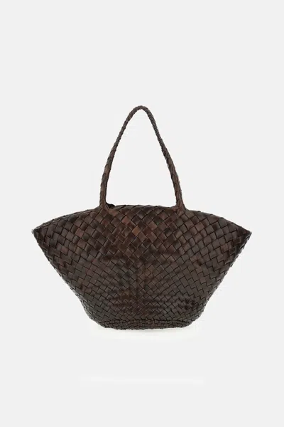 Dragon Diffusion Egola Leather Basket Bag In Brown