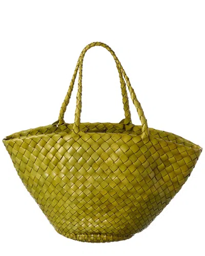 Dragon Diffusion Egola Leather Tote In Green