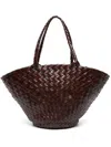Dragon Diffusion Egola Hand-braided Leather Tote Bag In Brown