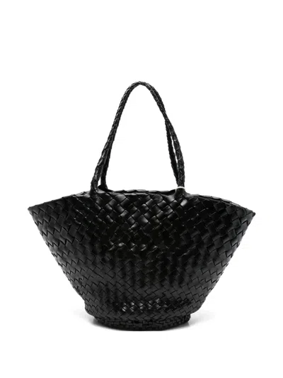 Dragon Diffusion Egola Woven Braided Shoulder Bag In Black