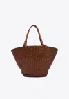 Dragon Diffusion Egola Woven Leather Tote Bag