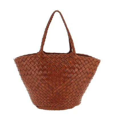 Dragon Diffusion Egola Woven Tote Bag In Brown