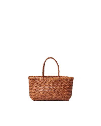 Dragon Diffusion Elegant Calf Leather Tote Bag For Her In Brown