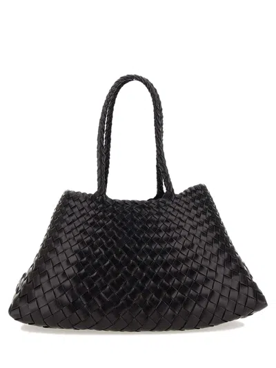 Dragon Diffusion Elegant Leather Tote Bag - Height 23 Cm, Width 44 Cm, Depth 14 Cm In Black