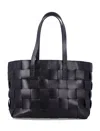 Dragon Diffusion Woven Rectangular Tote Bag With Dual Handles In Black