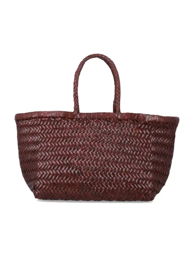 Dragon Diffusion Elegant Mini Leather Tote Bag In Brown