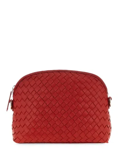 Dragon Diffusion Fellini Chunky Woven Leather Clutch Bag In Red