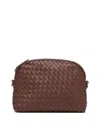Dragon Diffusion Rectangular Woven Texture Shoulder Bag In Brown
