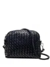 Dragon Diffusion Fellini Woven-leather Cross Body Bag In Black