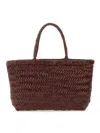 Dragon Diffusion Gora Mini Woven Leather Tote In Brown