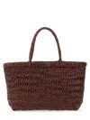 Dragon Diffusion Gora Mini Woven Leather Tote In Brown