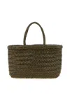 Dragon Diffusion Flat Gora Mini Tote Woven Rectangular In Green