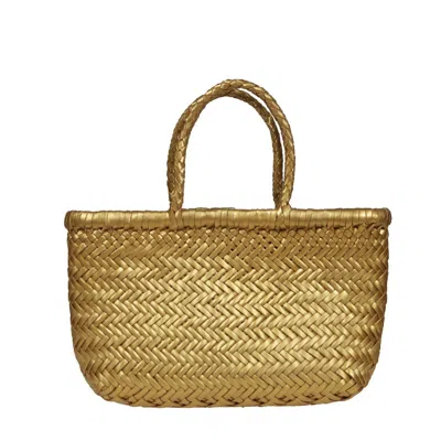 Dragon Diffusion Mini Flat Gora Tote Bag In Gold