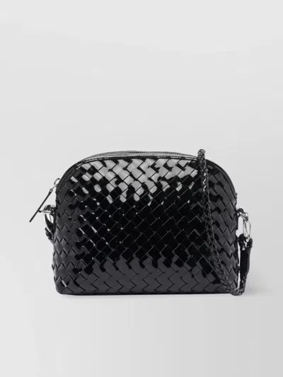 Dragon Diffusion Glossy Woven Texture Shoulder Bag