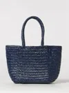 Dragon Diffusion Grace Bag In Woven Leather In Blue
