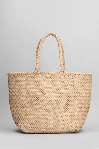 DRAGON DIFFUSION GRACE BASKET TOTE IN BEIGE LEATHER