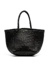 Dragon Diffusion Grace Basket Leather Tote Bag In Black