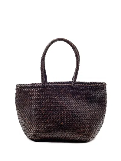 DRAGON DIFFUSION GRACE BASKET SMALL BAG WOMAN BROWN