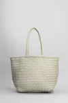 Dragon Diffusion Grace Basket Small Tote In Beige Leather In Beige