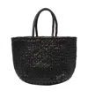 Dragon Diffusion Woven Texture Tote Bag With Dual Handles In Black