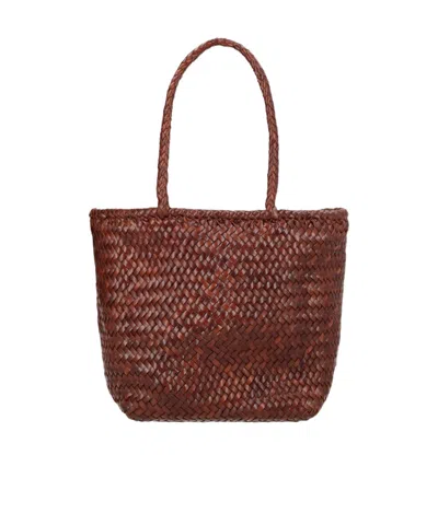 Dragon Diffusion Grace Small Basket Bag In Burgundy