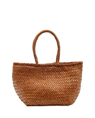 Dragon Diffusion Grace Small Leather Basket In Tan