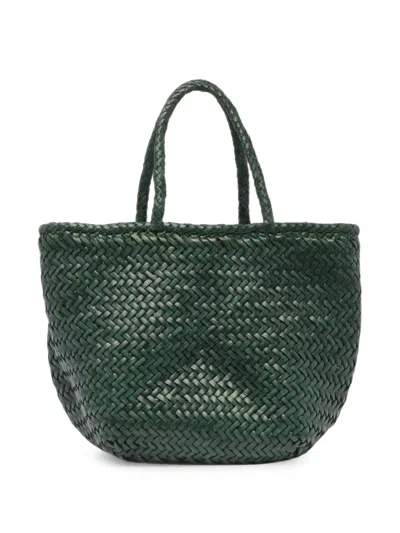 Dragon Diffusion Grace Woven Leather Tote Bag In Red