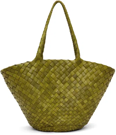 【関税込】DRAGON DIFFUSION グリーン Egola トートバッグ Dragon Diffusion - Egola Forest Green Woven Leather Bag