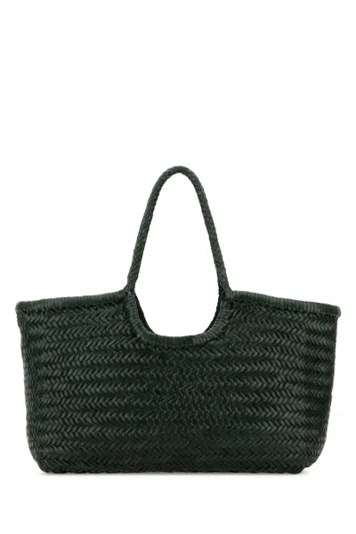 Dragon Diffusion Green Leather Nantucket Bucket Bag