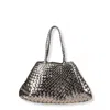 Dragon Diffusion Hand-woven Leather Tote With Artisanal Braided Detailing In Gray