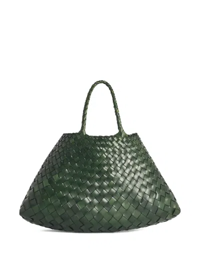 Dragon Diffusion Hand-woven Pendant Shoulder Bag In Green