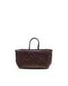 Dragon Diffusion Triple Jump Small Leather Basket Bag In Brown