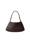 Dragon Diffusion Handwoven Buffalo Leather Mini Santa Croce Basket In Brown